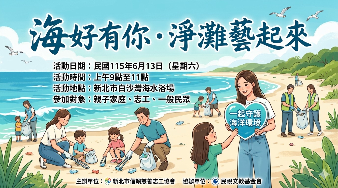 淨灘藝起來海報